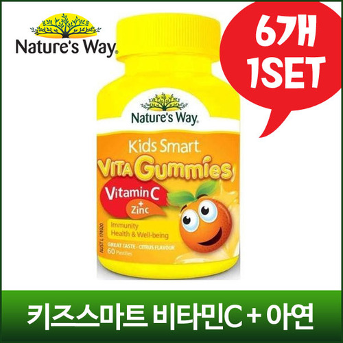 [네이쳐스웨이] 키즈스마트 비타민C 아연 60정 6개