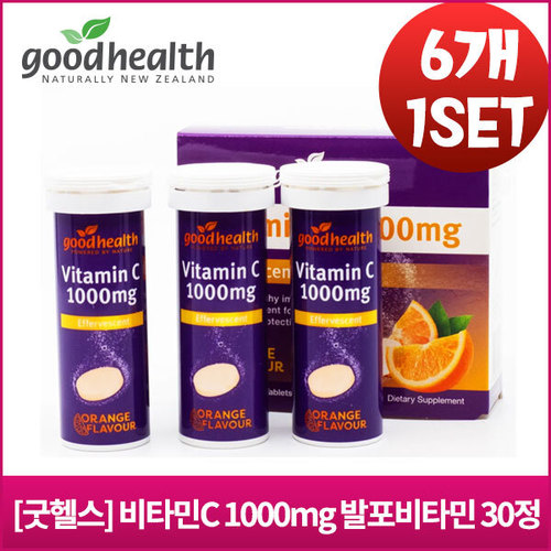 [굿헬스] 비타민C 1000mg 발포비타민 30정X6