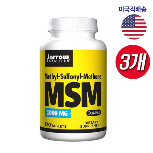 자로우 도피러스 식이유황 MSM 1000 mg, 120 타블렛 3개