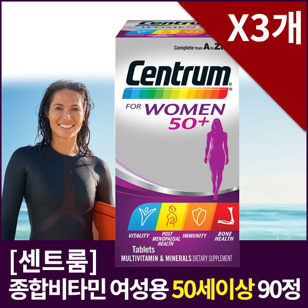 [센트룸] 종합비타민 여성용(50세이상) 90정 X3