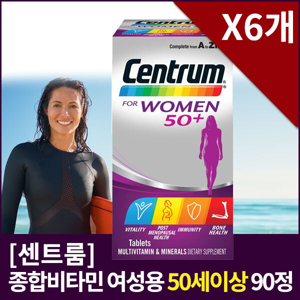 [센트룸] 종합비타민 여성용(50세이상) 90정 X6